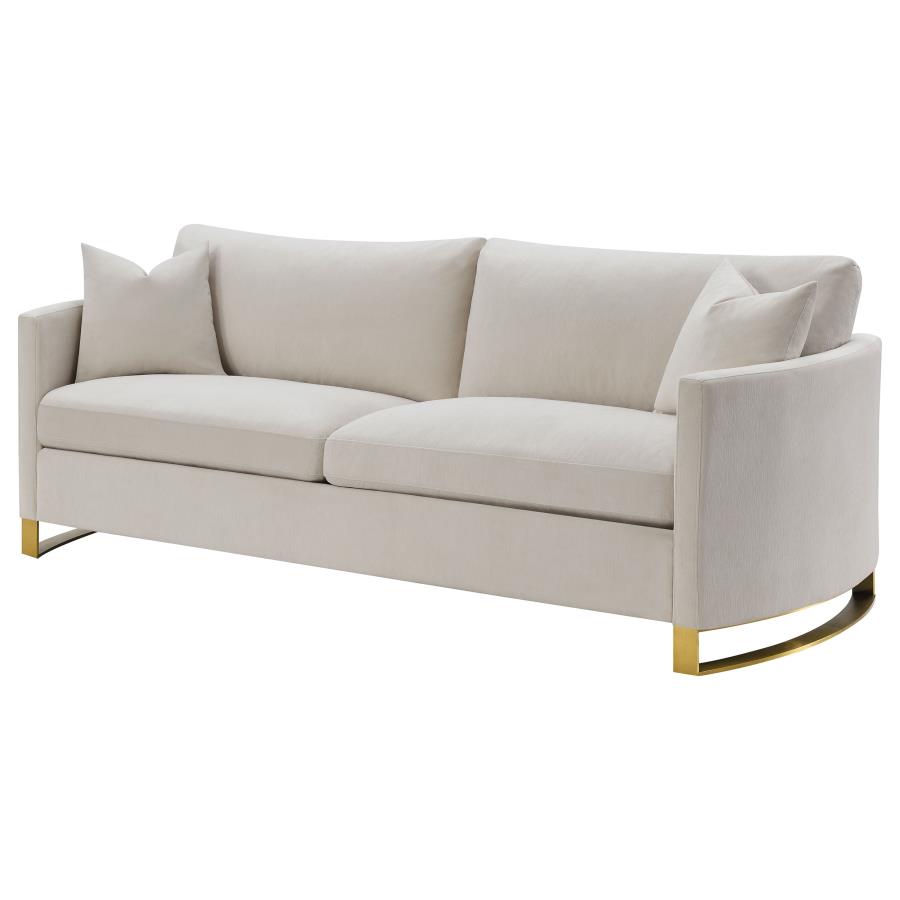 (image for) Corliss Upholstered Arched Arm Sofa Beige