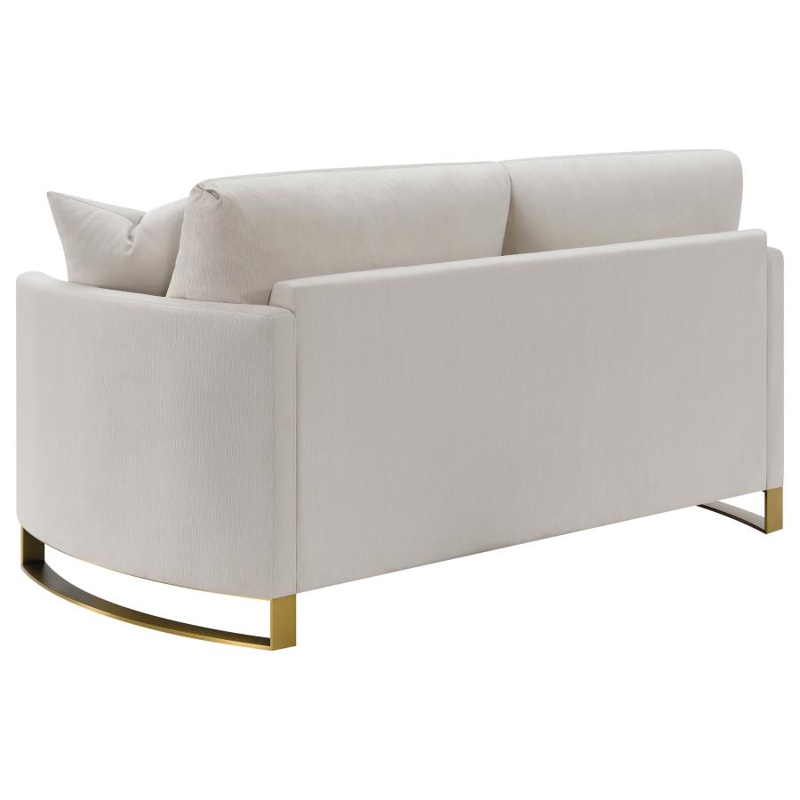 (image for) Corliss Upholstered Arched Arm Loveseat Beige