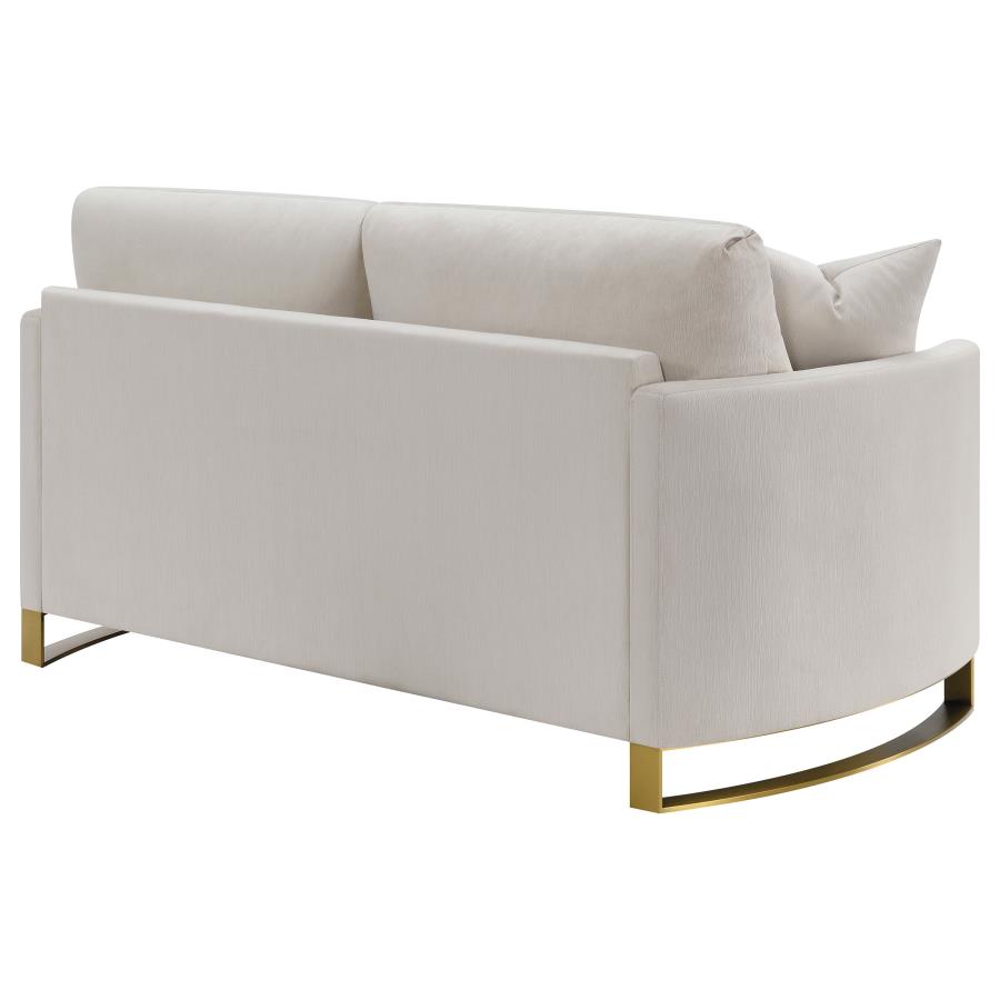 (image for) Corliss Upholstered Arched Arm Loveseat Beige