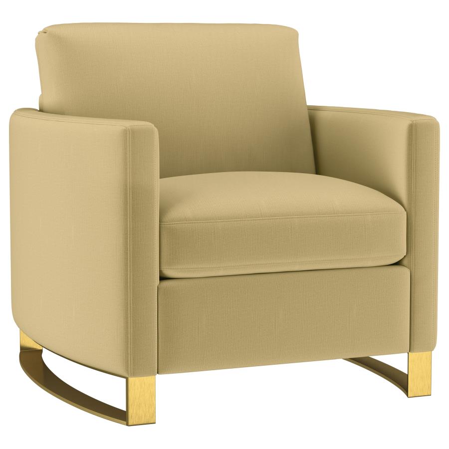 (image for) Corliss Upholstered Curved Track Arm Chair Camel