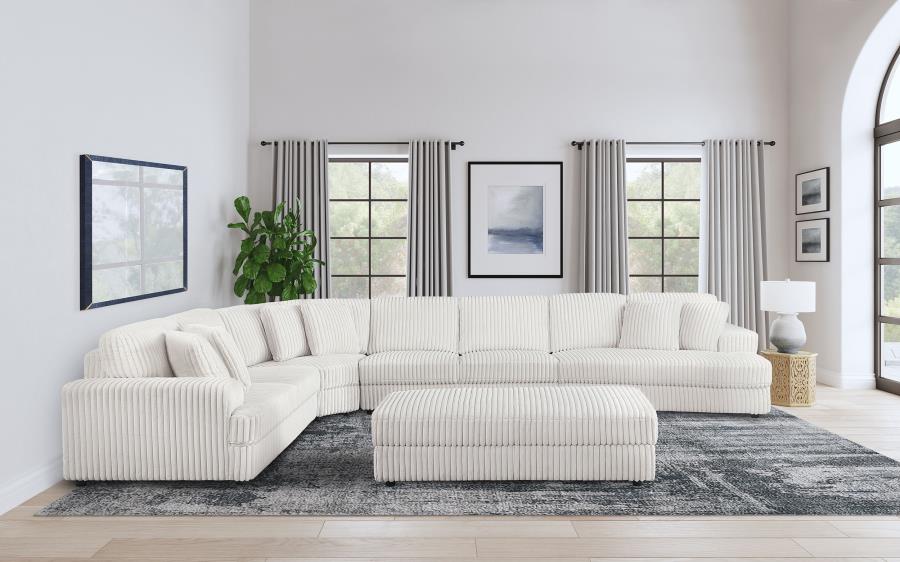 (image for) Emberson 5-piece Upholstered Modular Sectional Sofa Ivory