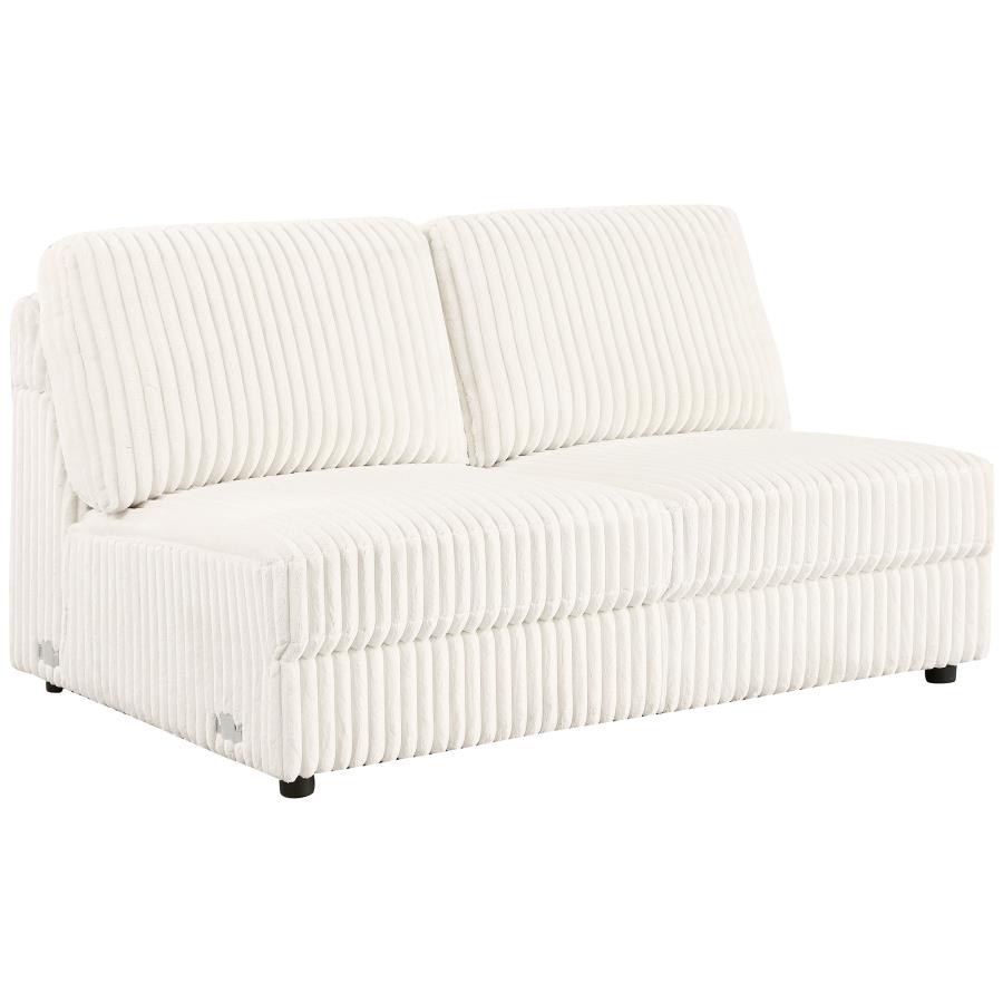 (image for) Emberson Upholstered Armless Loveseat Ivory