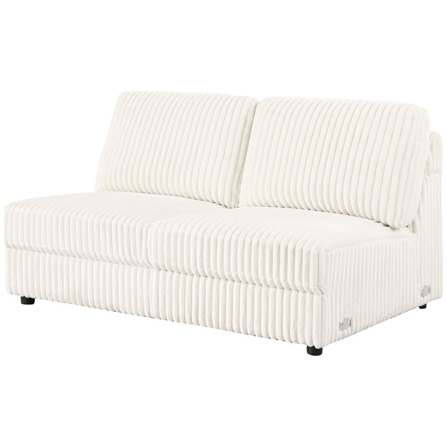 (image for) Emberson Upholstered Armless Loveseat Ivory