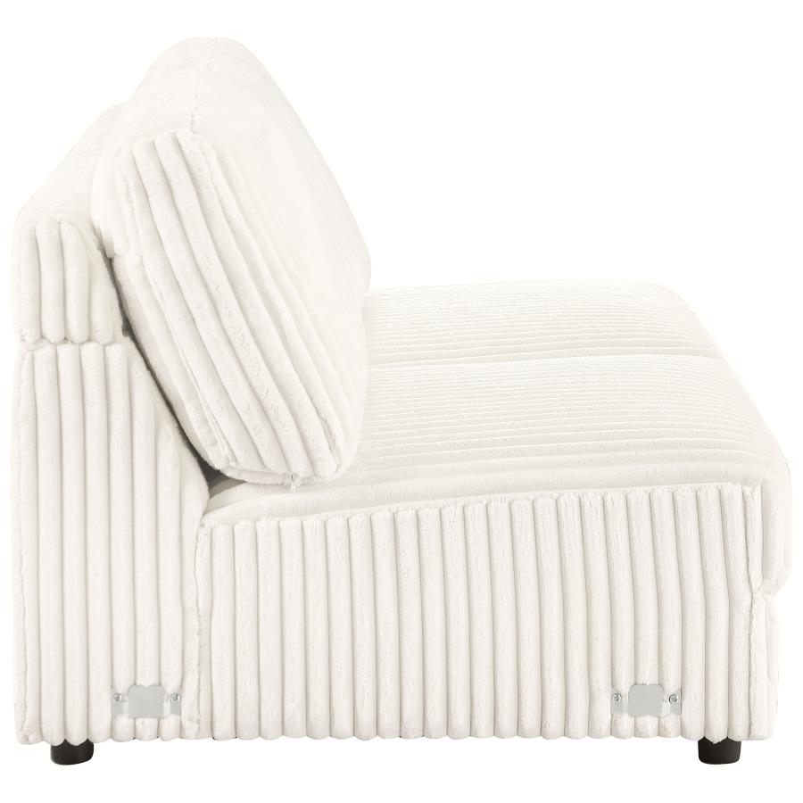 (image for) Emberson Upholstered Armless Loveseat Ivory