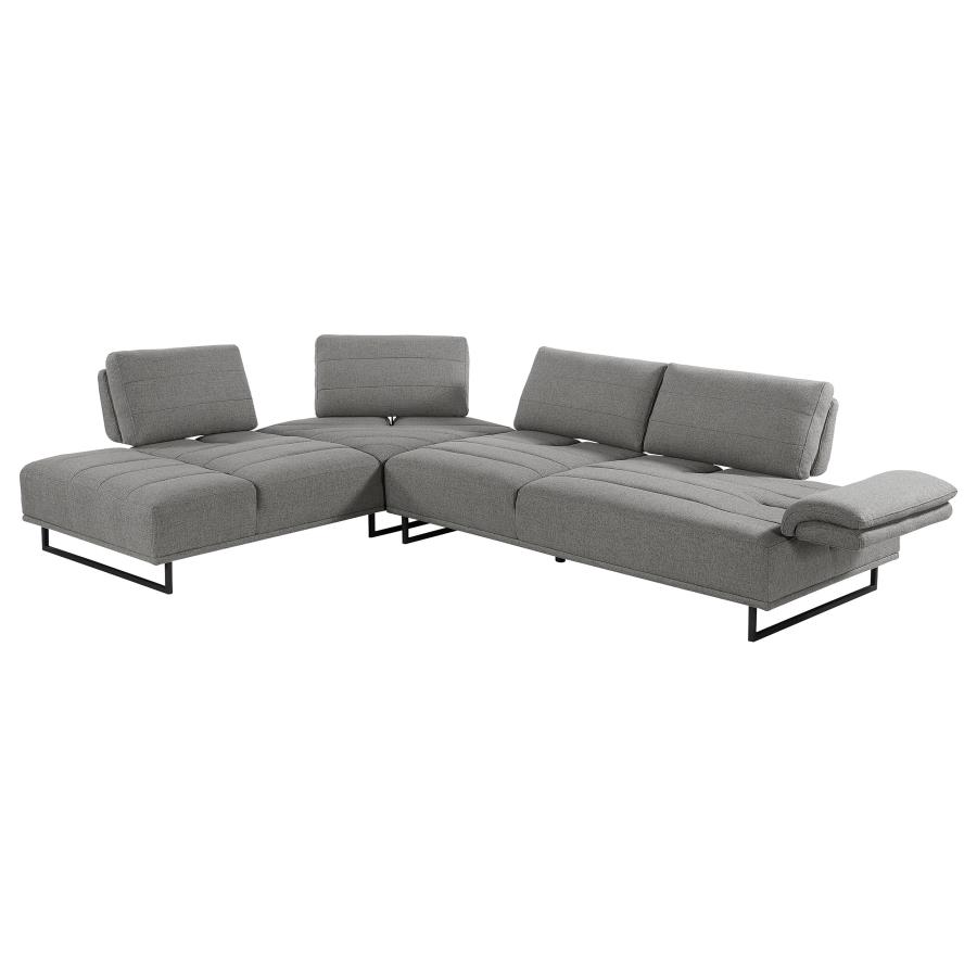 (image for) Arden Upholstered Sectional Sofa with Adjustable Back Taupe