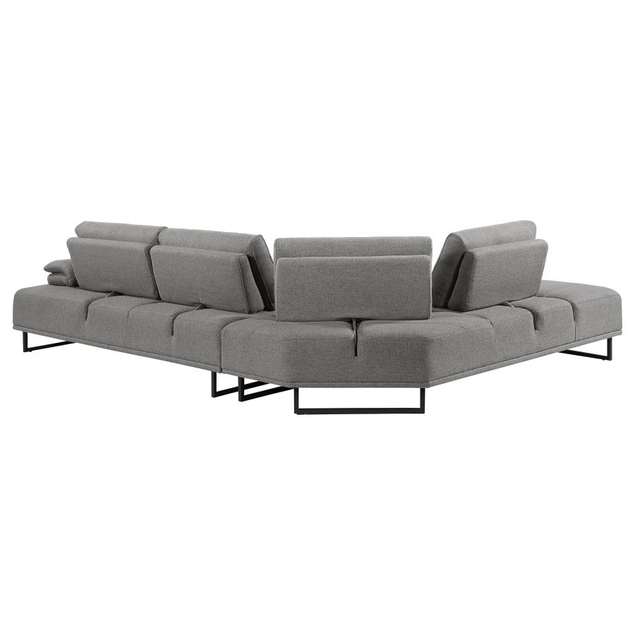 (image for) Arden Upholstered Sectional Sofa with Adjustable Back Taupe