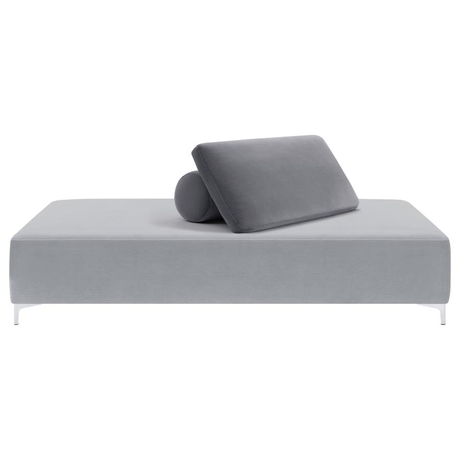 (image for) Giovanni Upholstered Accent Chaise Lounger Grey