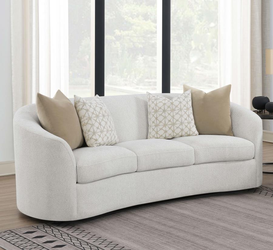 (image for) Rainn Boucle Upholstered Sloped Arm Sofa Latte