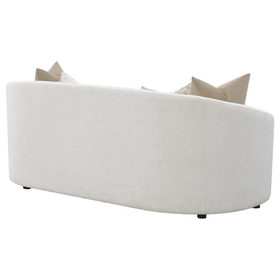 (image for) Rainn Boucle Upholstered Sloped Arm Sofa Latte