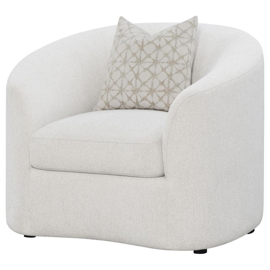 (image for) Rainn Boucle Upholstered Sloped Arm Accent Chair Latte