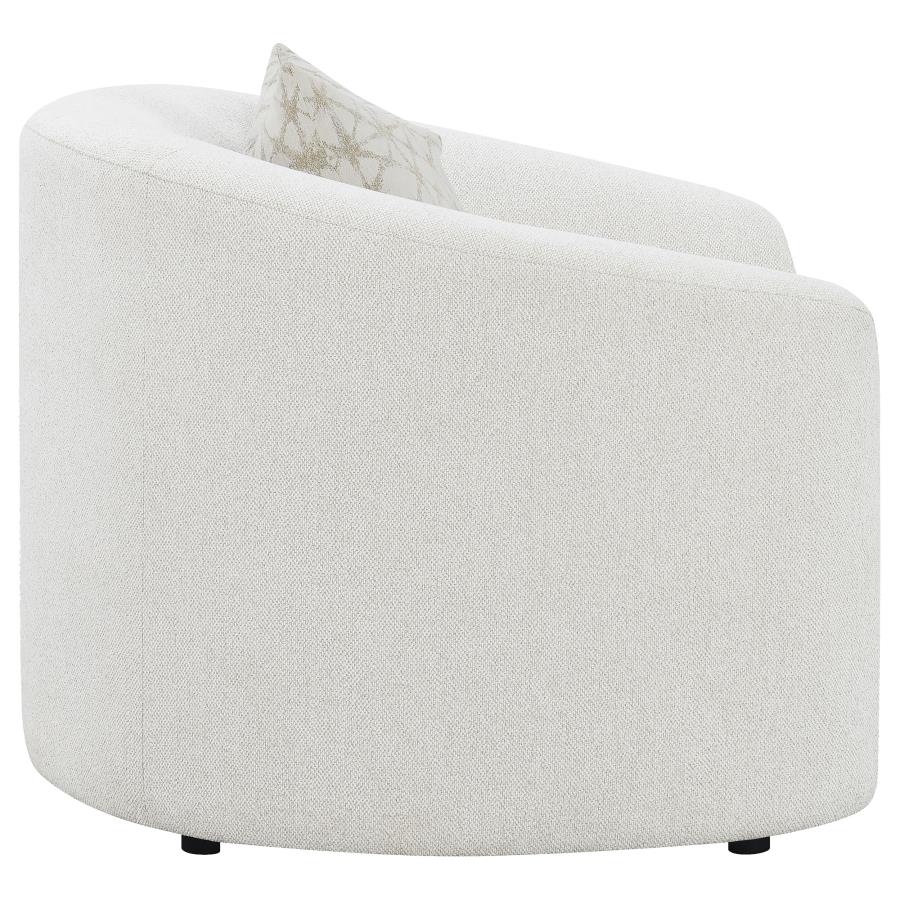 (image for) Rainn Boucle Upholstered Sloped Arm Accent Chair Latte