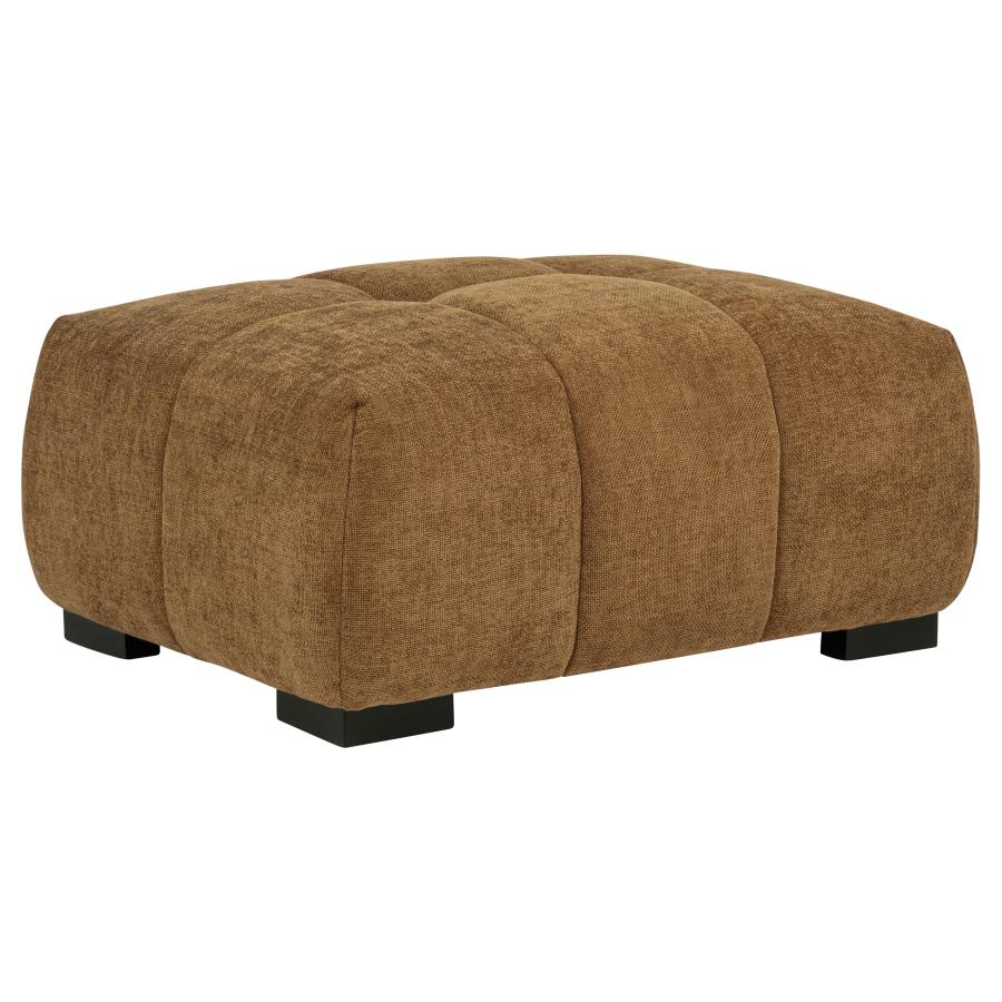 (image for) Octavia Upholstered Rectangular Ottoman Amber