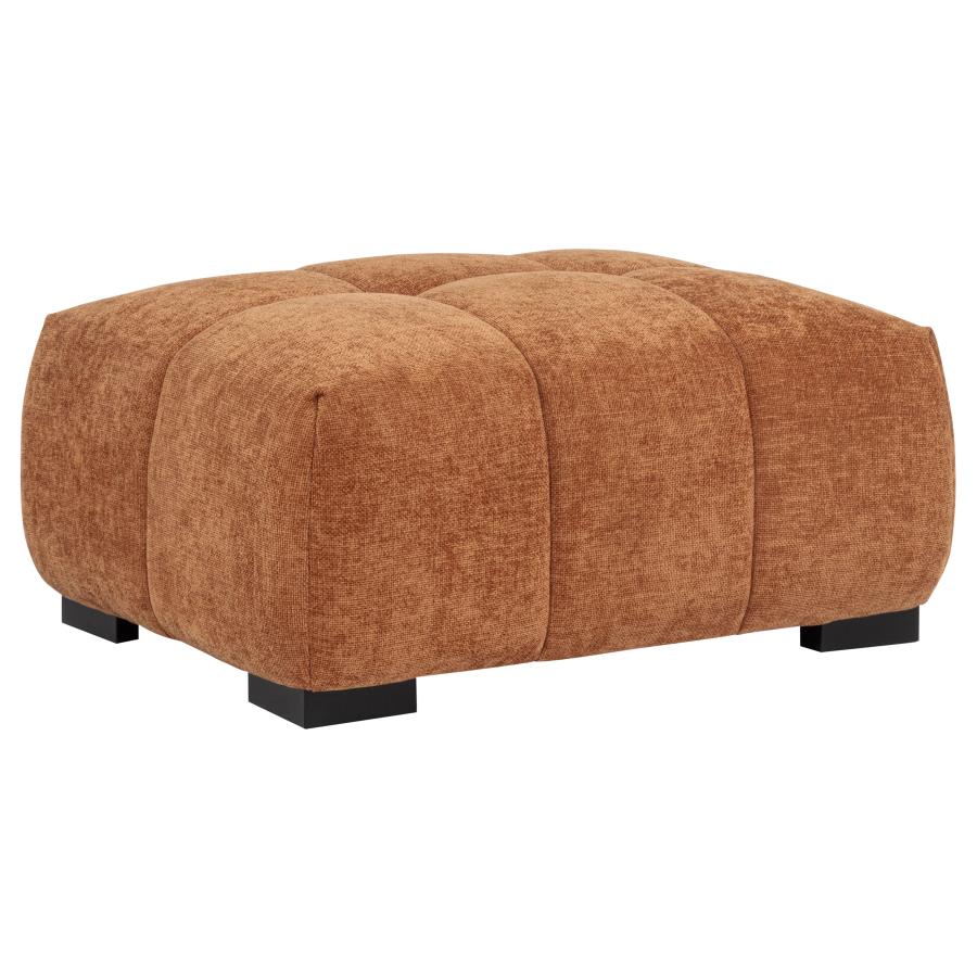 (image for) Octavia Upholstered Rectangular Ottoman Orange