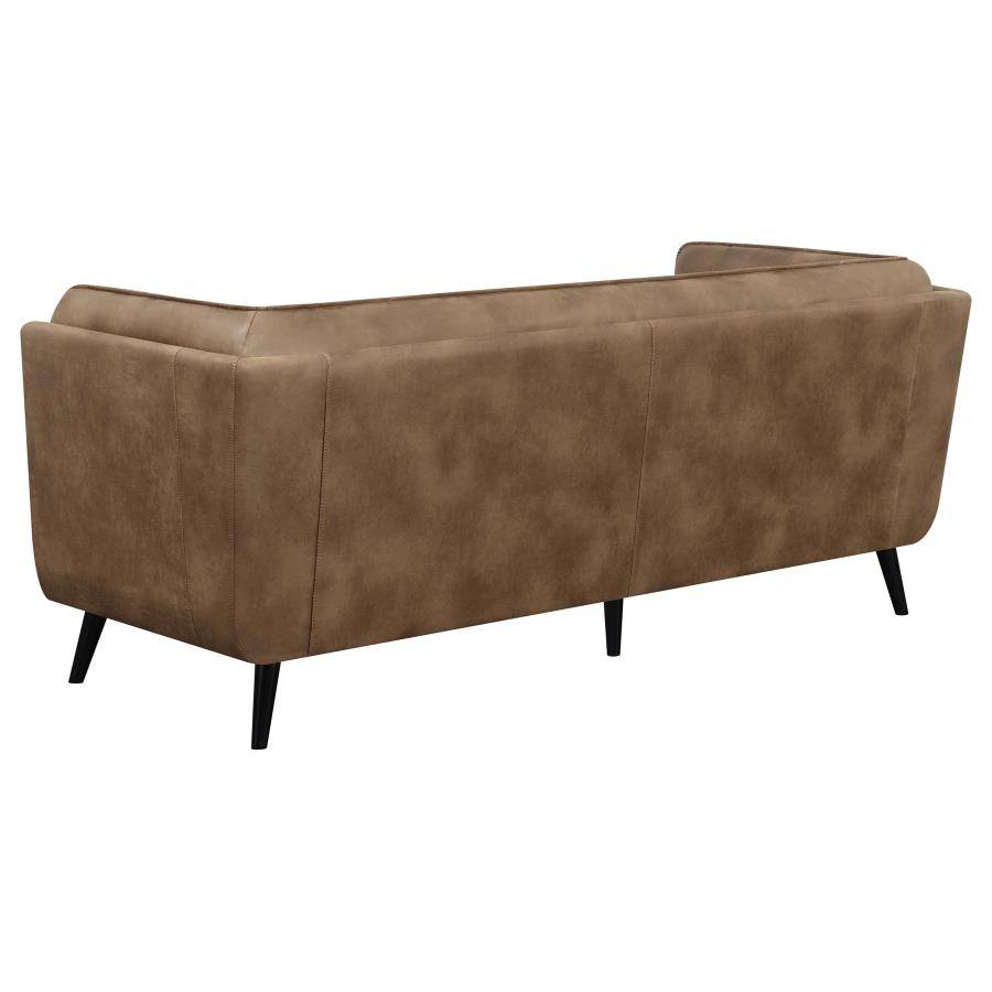 (image for) Thatcher Upholstered Tuxedo Arm Tufted Sofa Brown