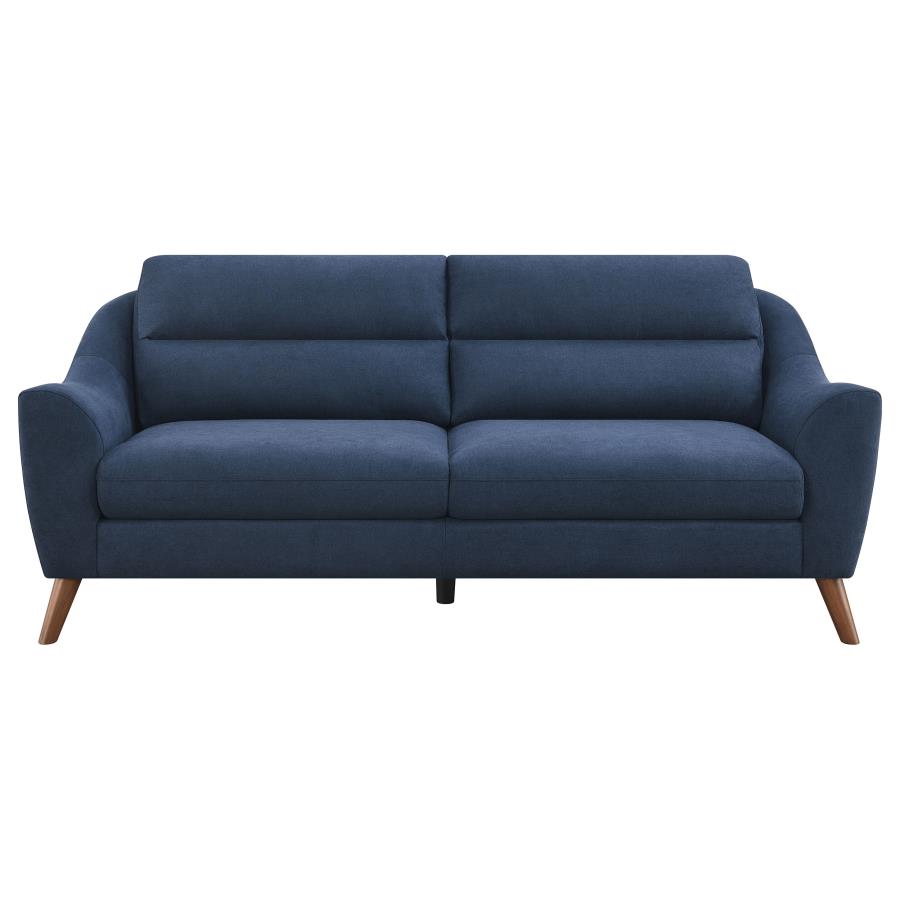 (image for) Gano Upholstered Sloped Arm Sofa Navy Blue