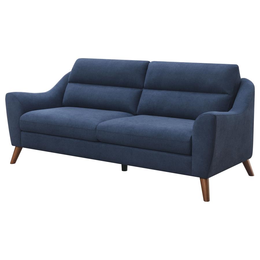 (image for) Gano Upholstered Sloped Arm Sofa Navy Blue