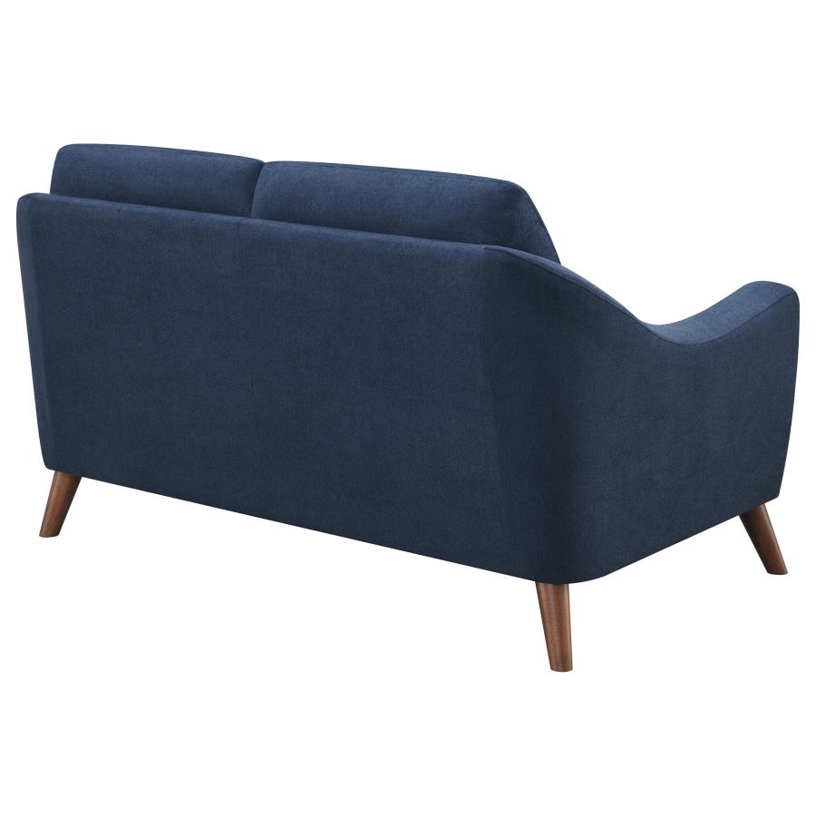 (image for) Gano Upholstered Sloped Arm Loveseat Navy Blue