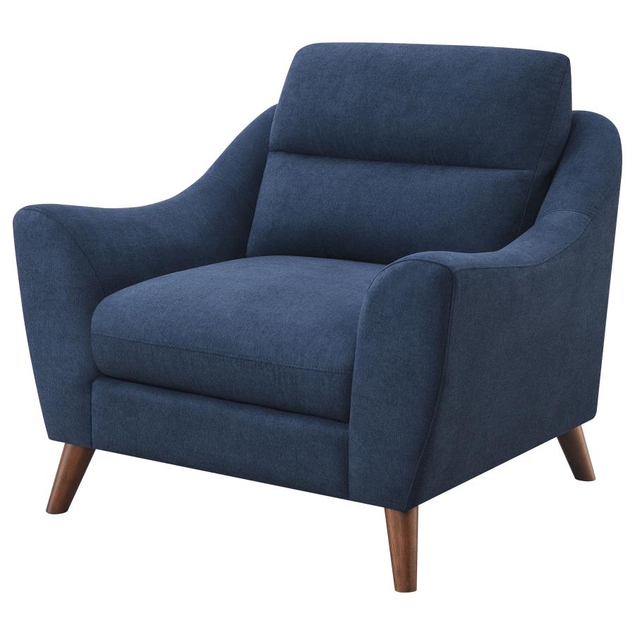 (image for) Gano Upholstered Sloped Arm Accent Chair Navy Blue