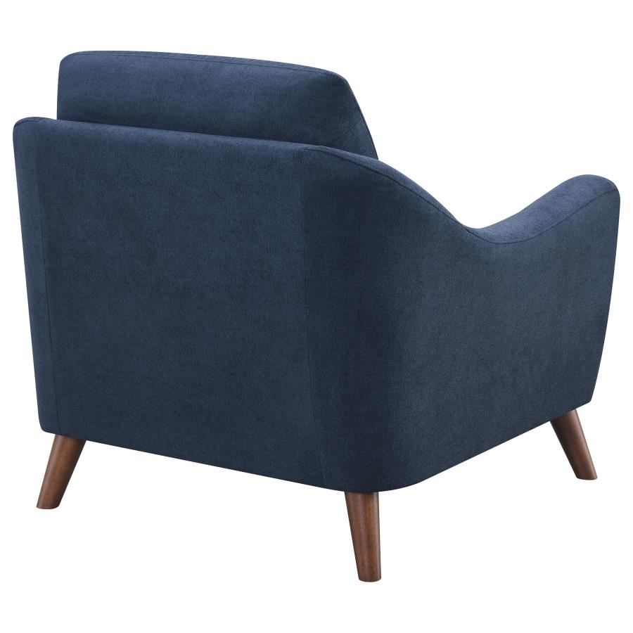 (image for) Gano Upholstered Sloped Arm Accent Chair Navy Blue