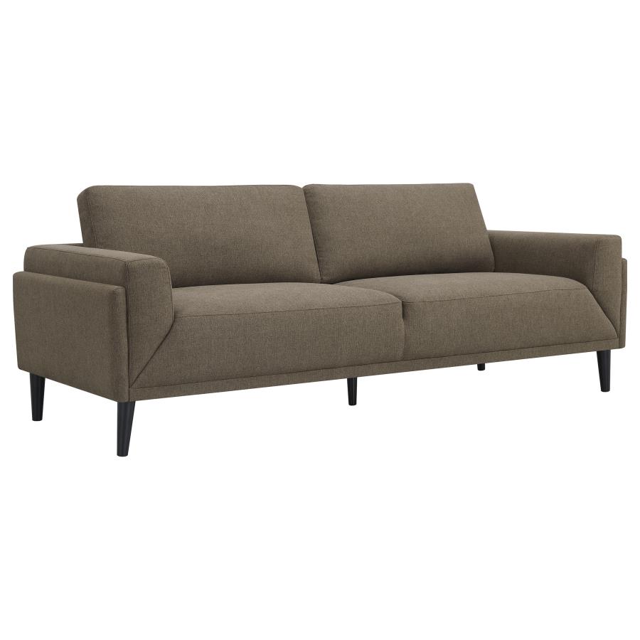 (image for) Rilynn 2-piece Upholstered Track Arm Sofa Set Brown