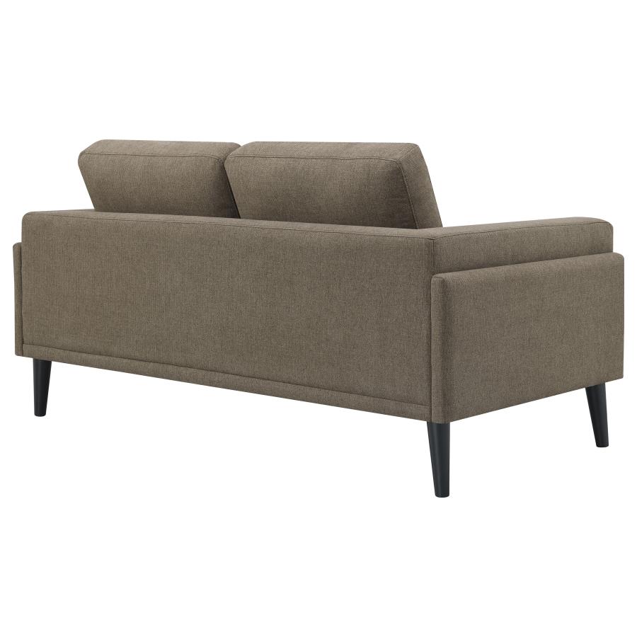 (image for) Rilynn Upholstered Track Arm Loveseat Brown