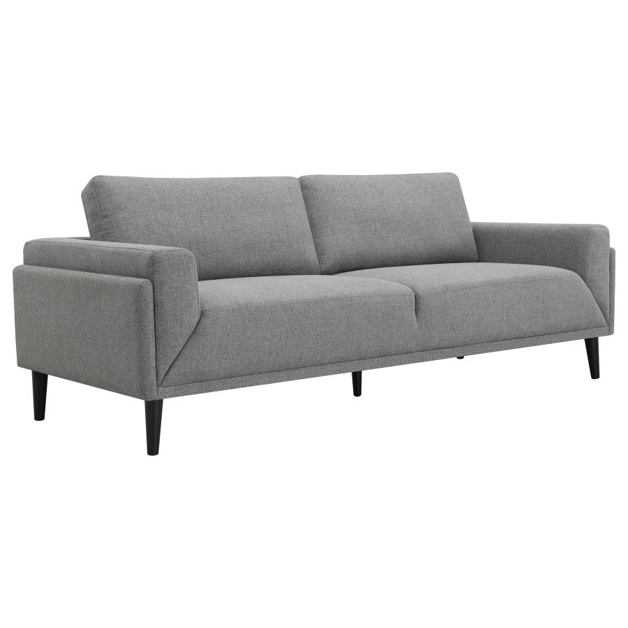 (image for) Rilynn 2-piece Upholstered Track Arm Sofa Set Grey