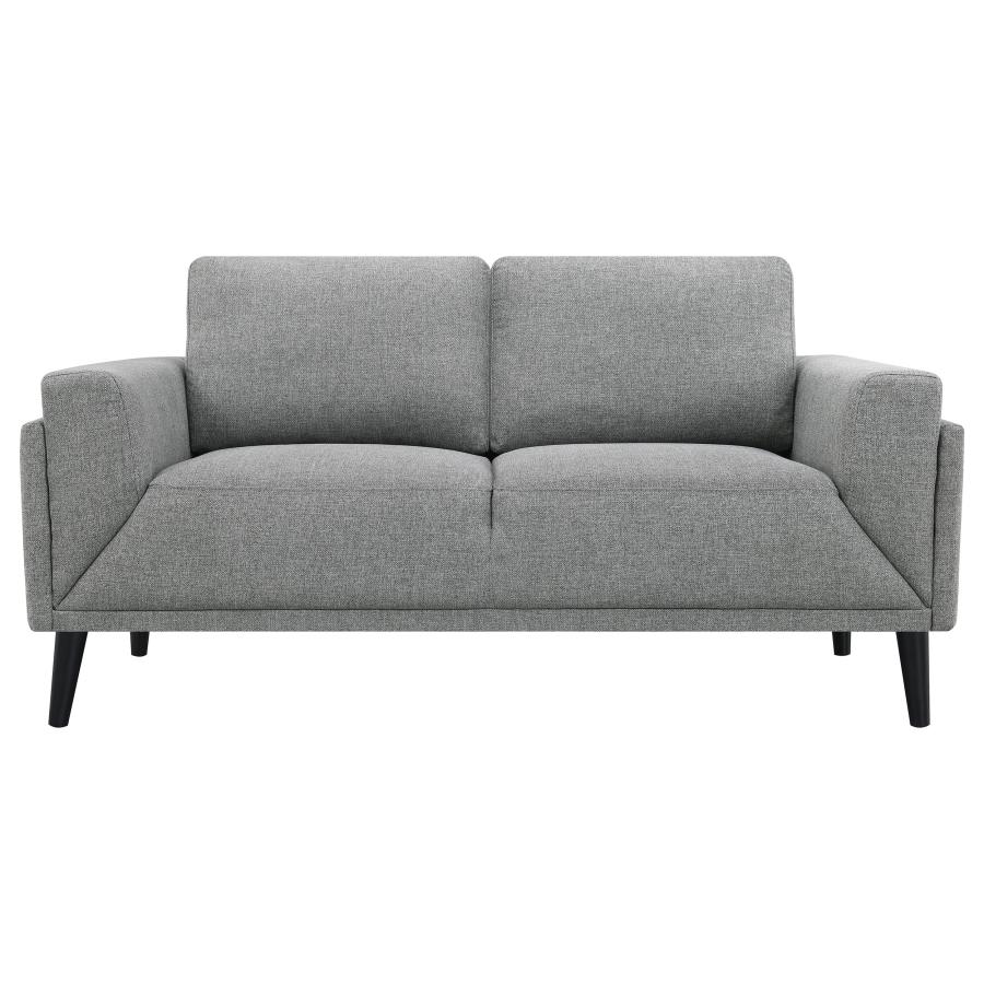 (image for) Rilynn 2-piece Upholstered Track Arm Sofa Set Grey