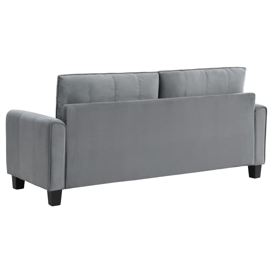 (image for) Davis 2-piece Upholstered Rolled Arm Sofa Grey