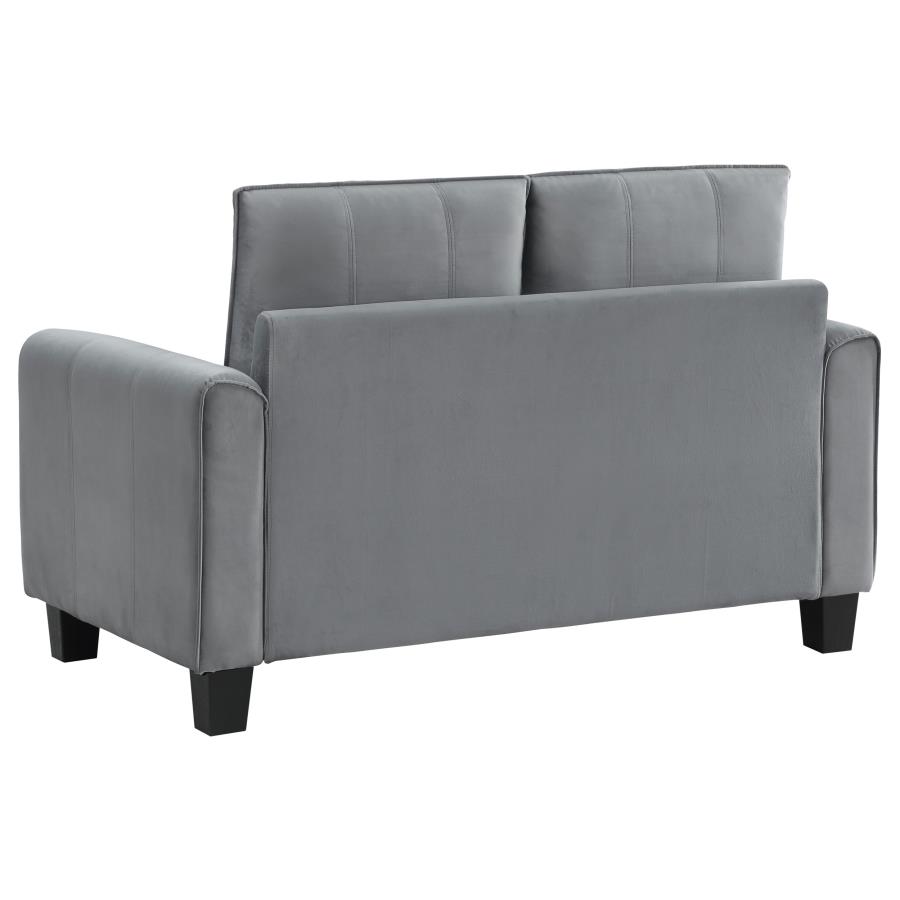 (image for) Davis 2-piece Upholstered Rolled Arm Sofa Grey