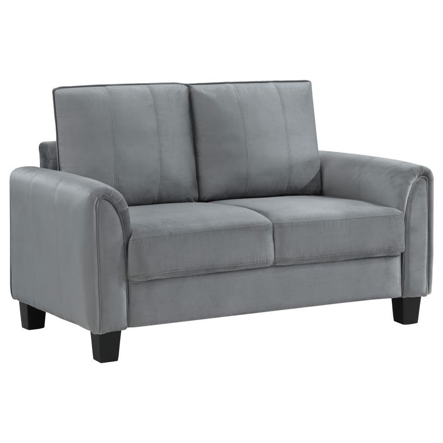 (image for) Davis 3-piece Upholstered Rolled Arm Sofa Grey