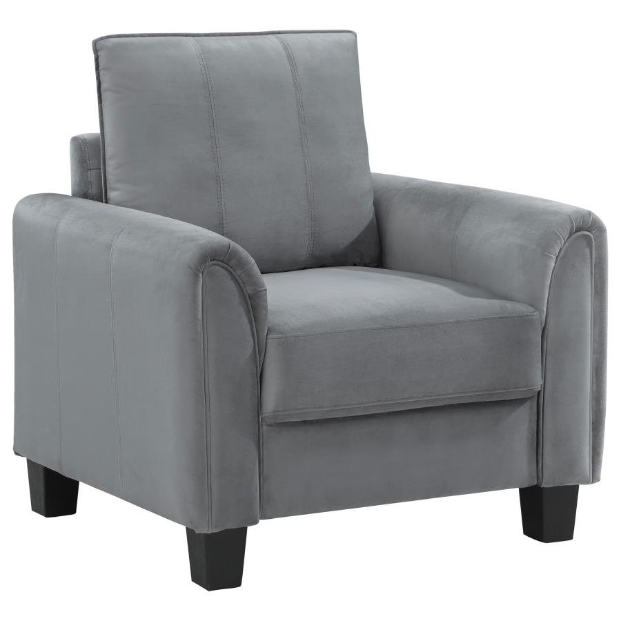 (image for) Davis 3-piece Upholstered Rolled Arm Sofa Grey