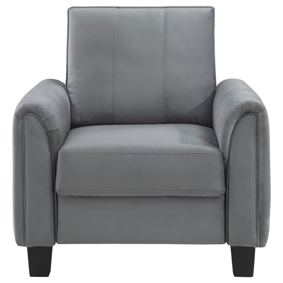 (image for) Davis 3-piece Upholstered Rolled Arm Sofa Grey