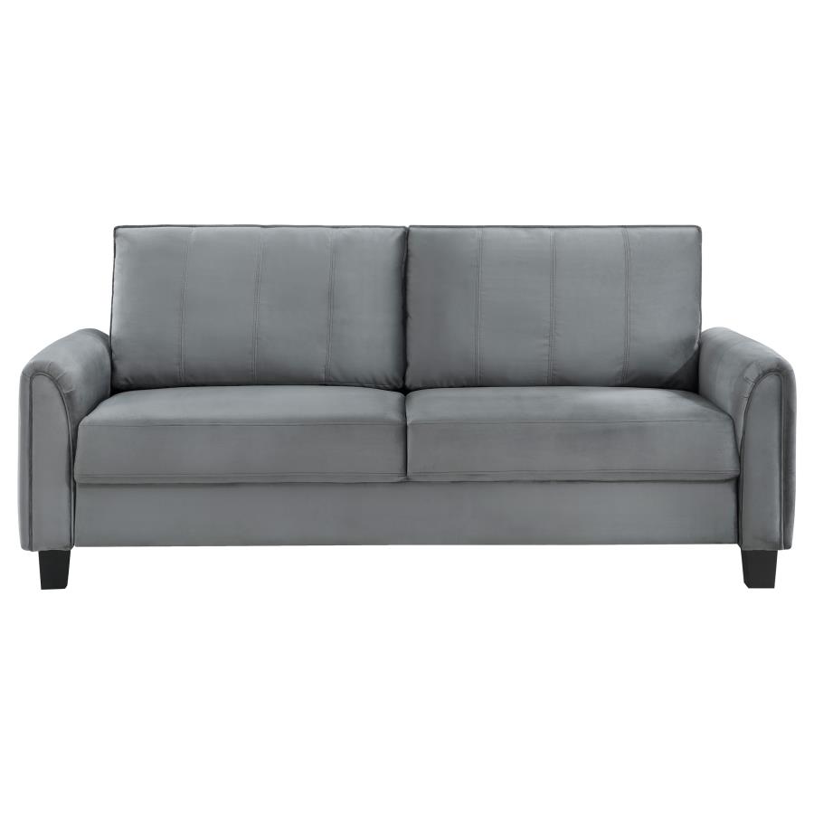 (image for) Davis Upholstered Rolled Arm Sofa Grey