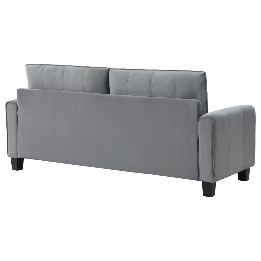 (image for) Davis Upholstered Rolled Arm Sofa Grey