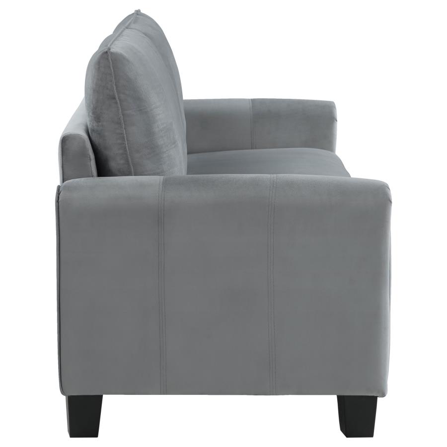 (image for) Davis Upholstered Rolled Arm Sofa Grey