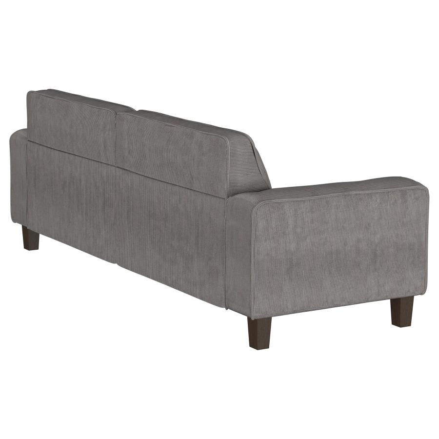 (image for) Deerhurst Upholstered Track Arm Tufted Sofa Charcoal