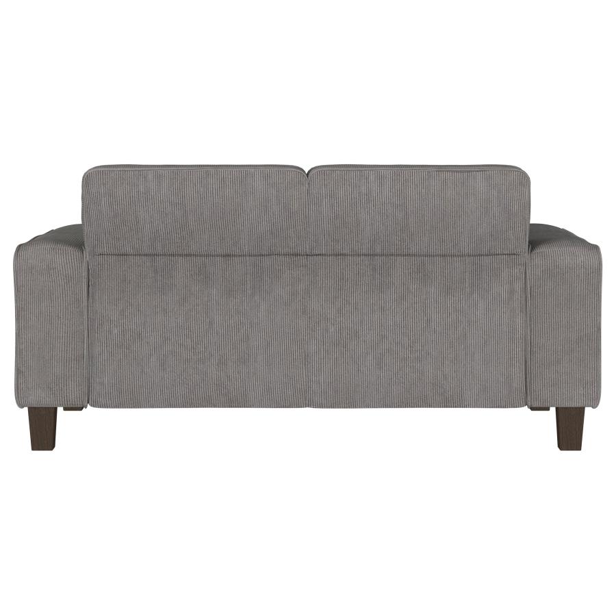 (image for) Deerhurst Upholstered Track Arm Tufted Loveseat Charcoal