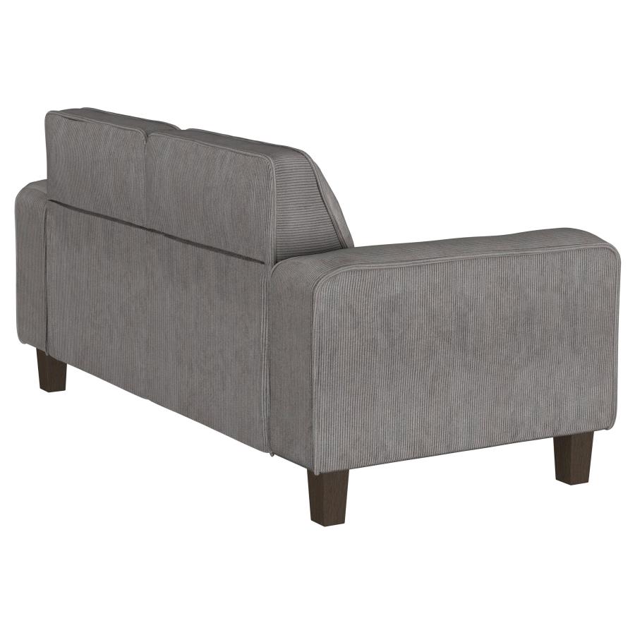 (image for) Deerhurst Upholstered Track Arm Tufted Loveseat Charcoal