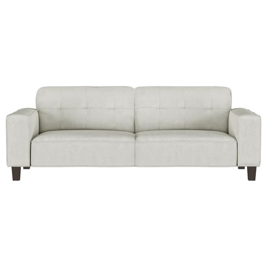 (image for) Deerhurst Upholstered Track Arm Tufted Sofa Greige