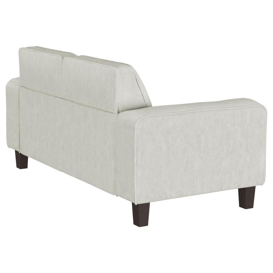 (image for) Deerhurst Upholstered Track Arm Tufted Loveseat Greige