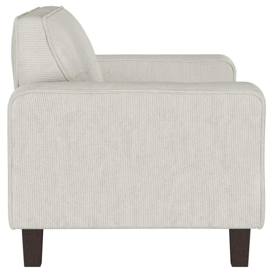 (image for) Deerhurst Upholstered Track Arm Tufted Loveseat Greige