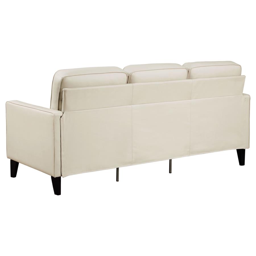 (image for) Jonah 2-piece Upholstered Track Arm Sofa Set Ivory