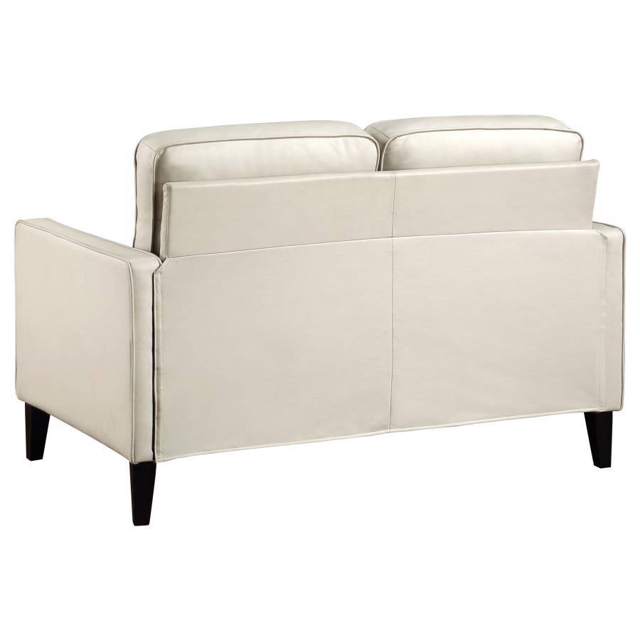 (image for) Jonah 2-piece Upholstered Track Arm Sofa Set Ivory