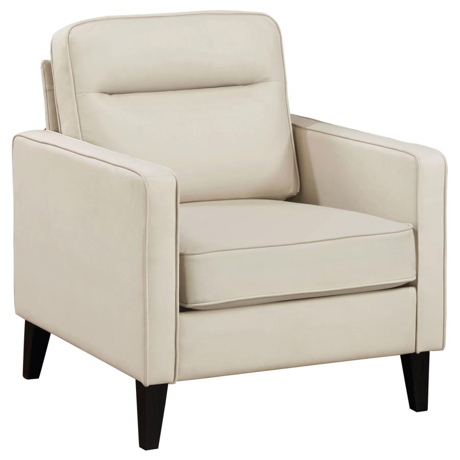 (image for) Jonah 3-piece Upholstered Track Arm Sofa Set Ivory