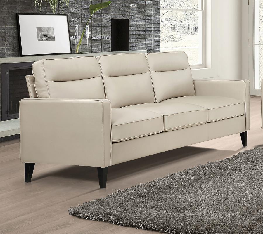 (image for) Jonah Upholstered Track Arm Sofa Ivory