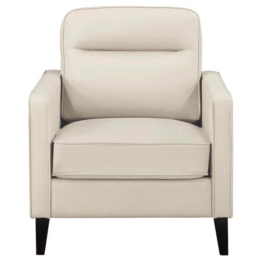 (image for) Jonah Upholstered Track Arm Accent Chair Ivory