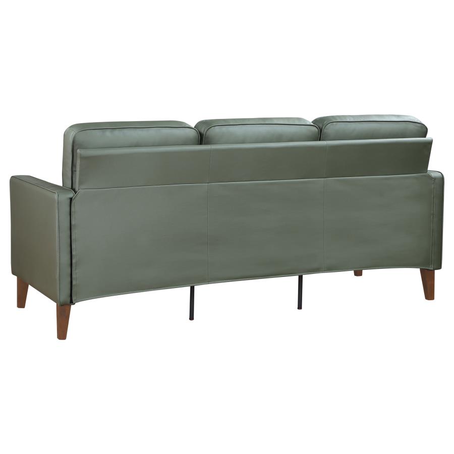 (image for) Jonah 2-piece Upholstered Track Arm Sofa Set Green