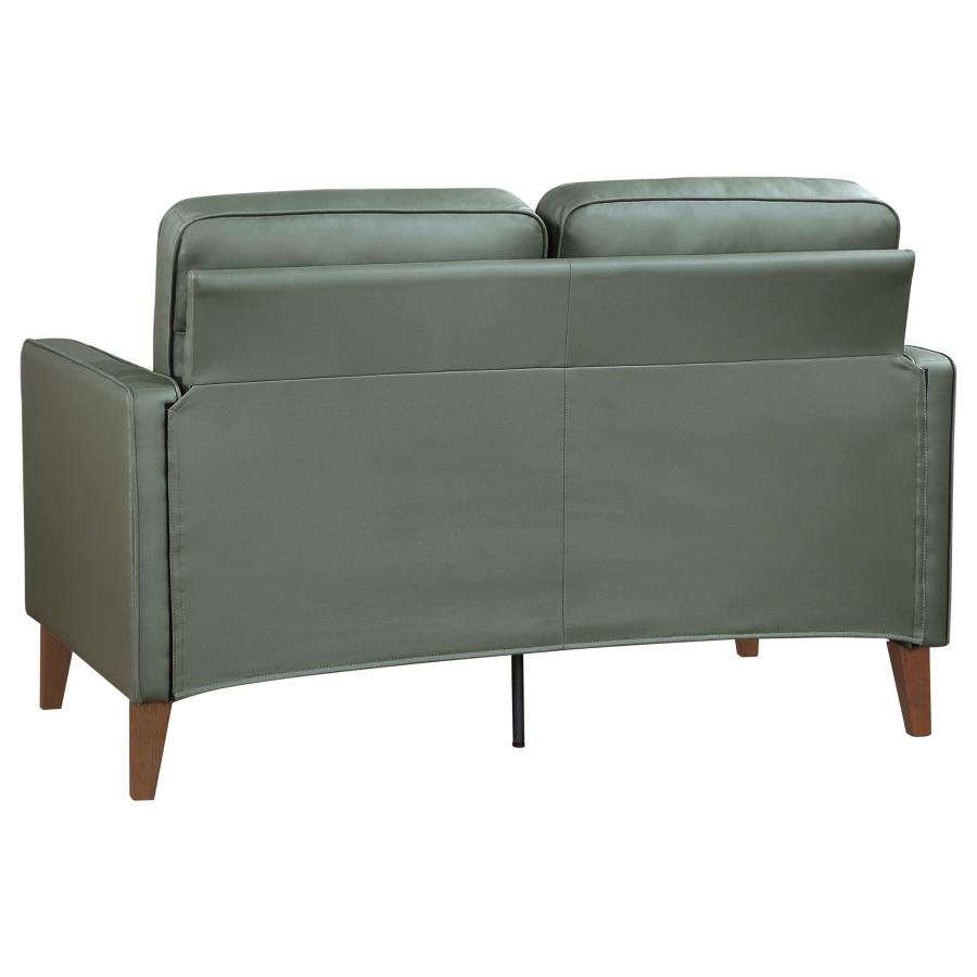 (image for) Jonah 2-piece Upholstered Track Arm Sofa Set Green