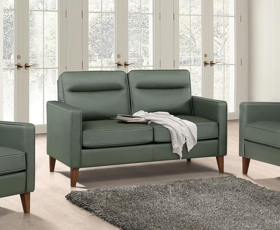 (image for) Jonah Upholstered Track Arm Loveseat Green