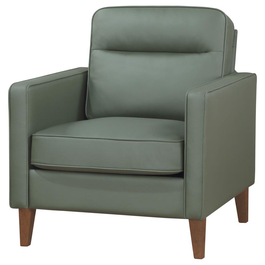 (image for) Jonah Upholstered Track Arm Accent Chair Green